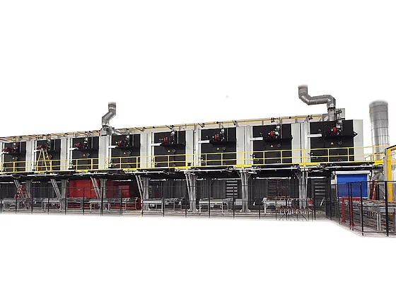 Installations de traitement thermique pour l'aluminium